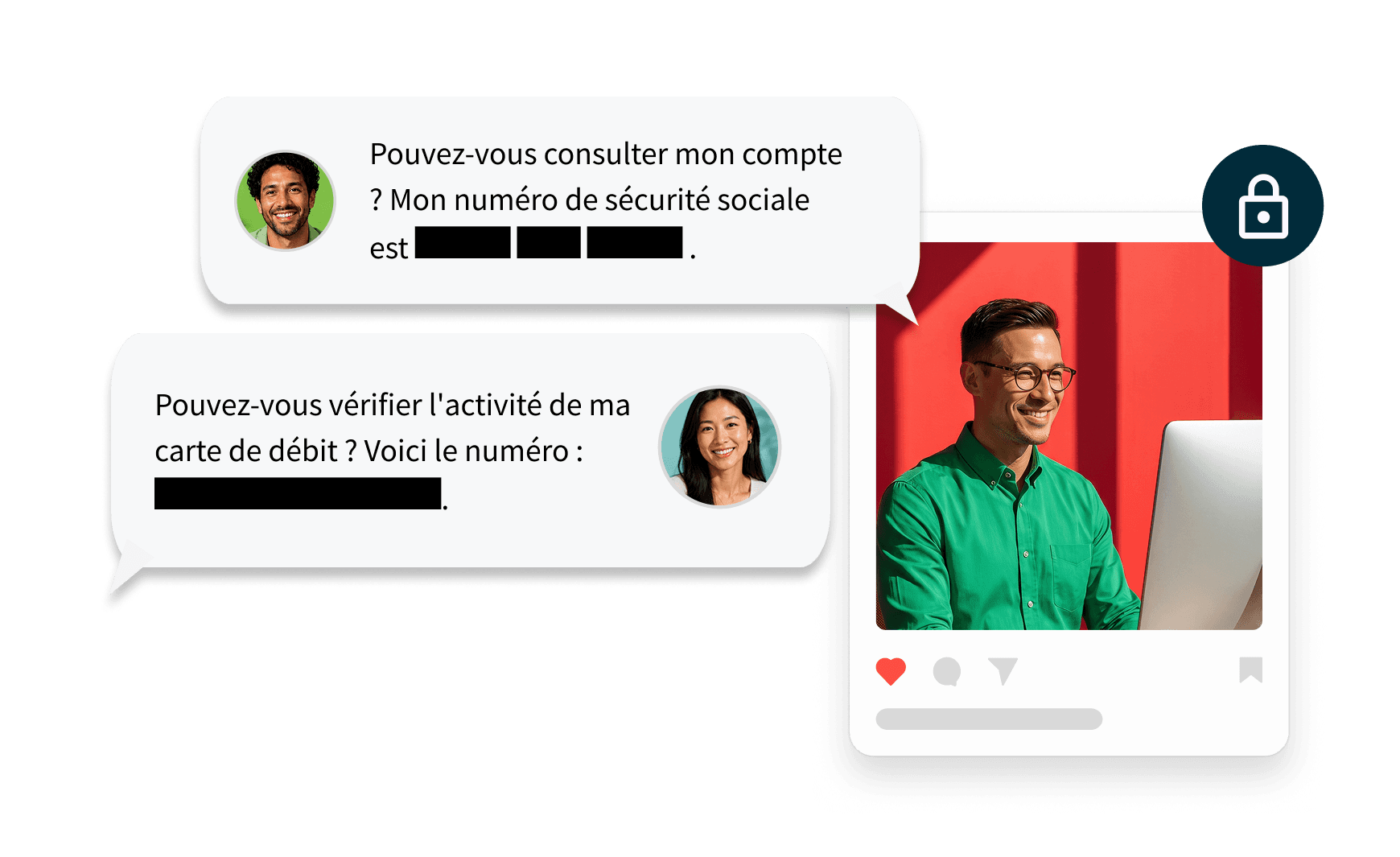 Hootsuite Inbox avec gestion des données personnelles, masquage des messages et fonctionnalités de sécurité